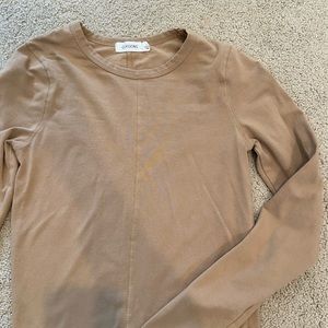 Light Brown Cropped Long Sleeve